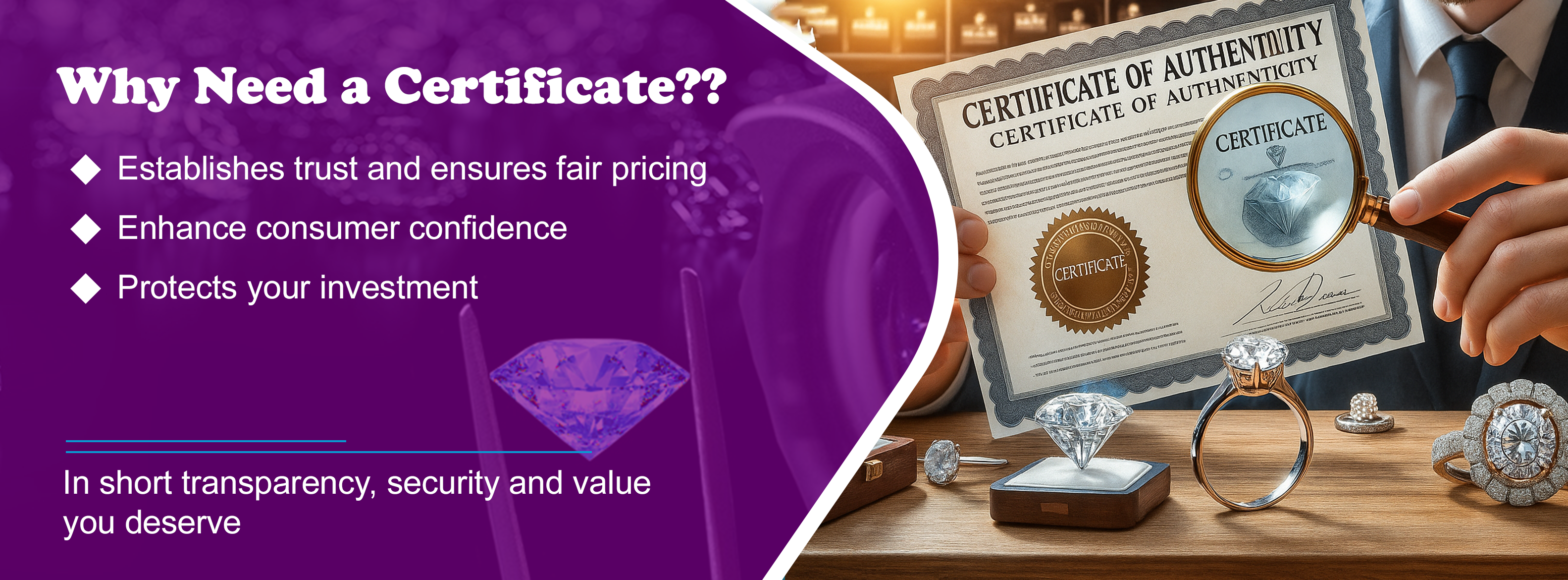 Why to choose Certified Diamonds and Jewellery