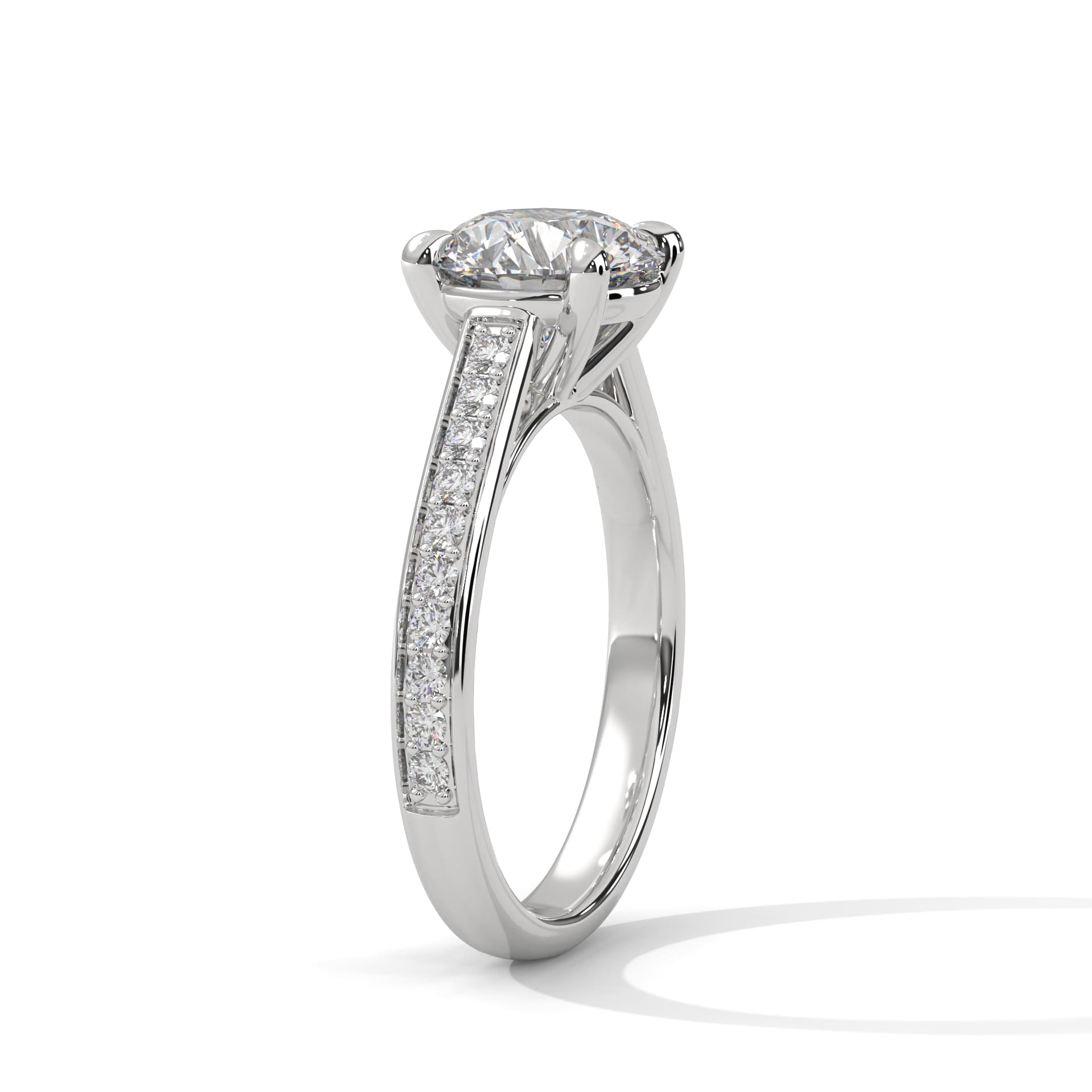 Round diamond solitaire ring