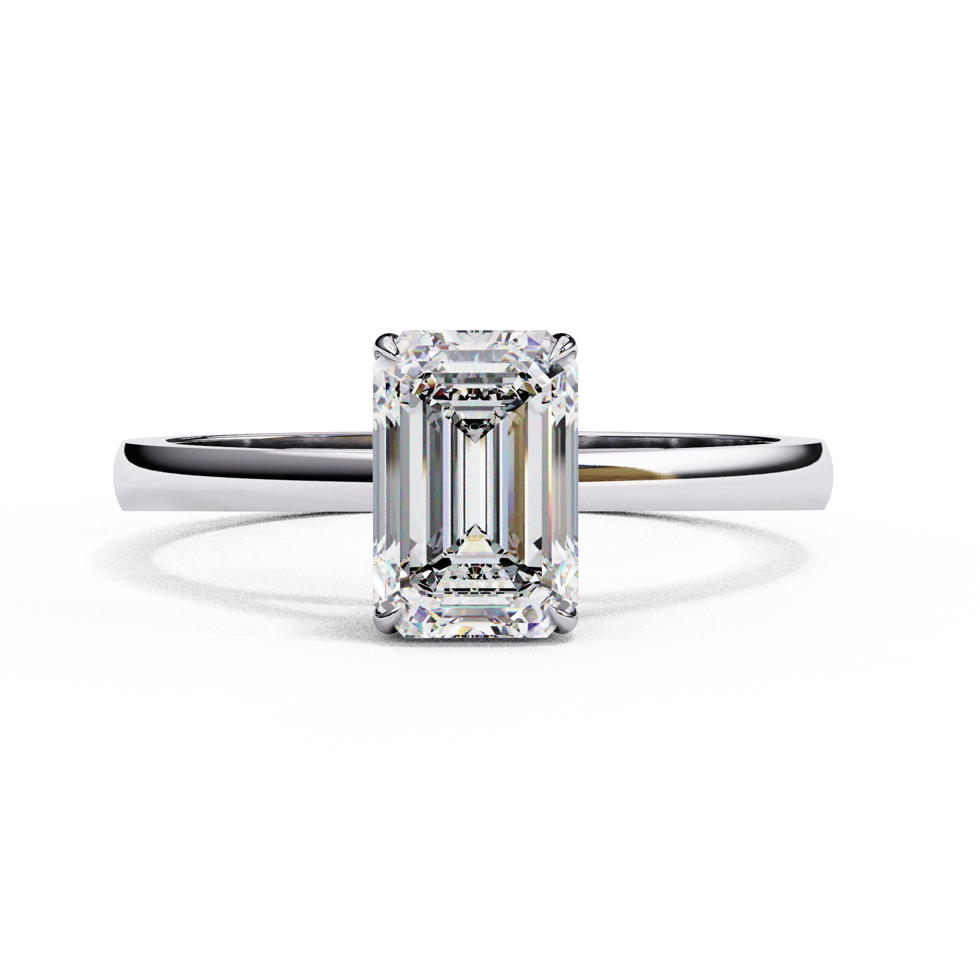 Solitaire emerald ring 