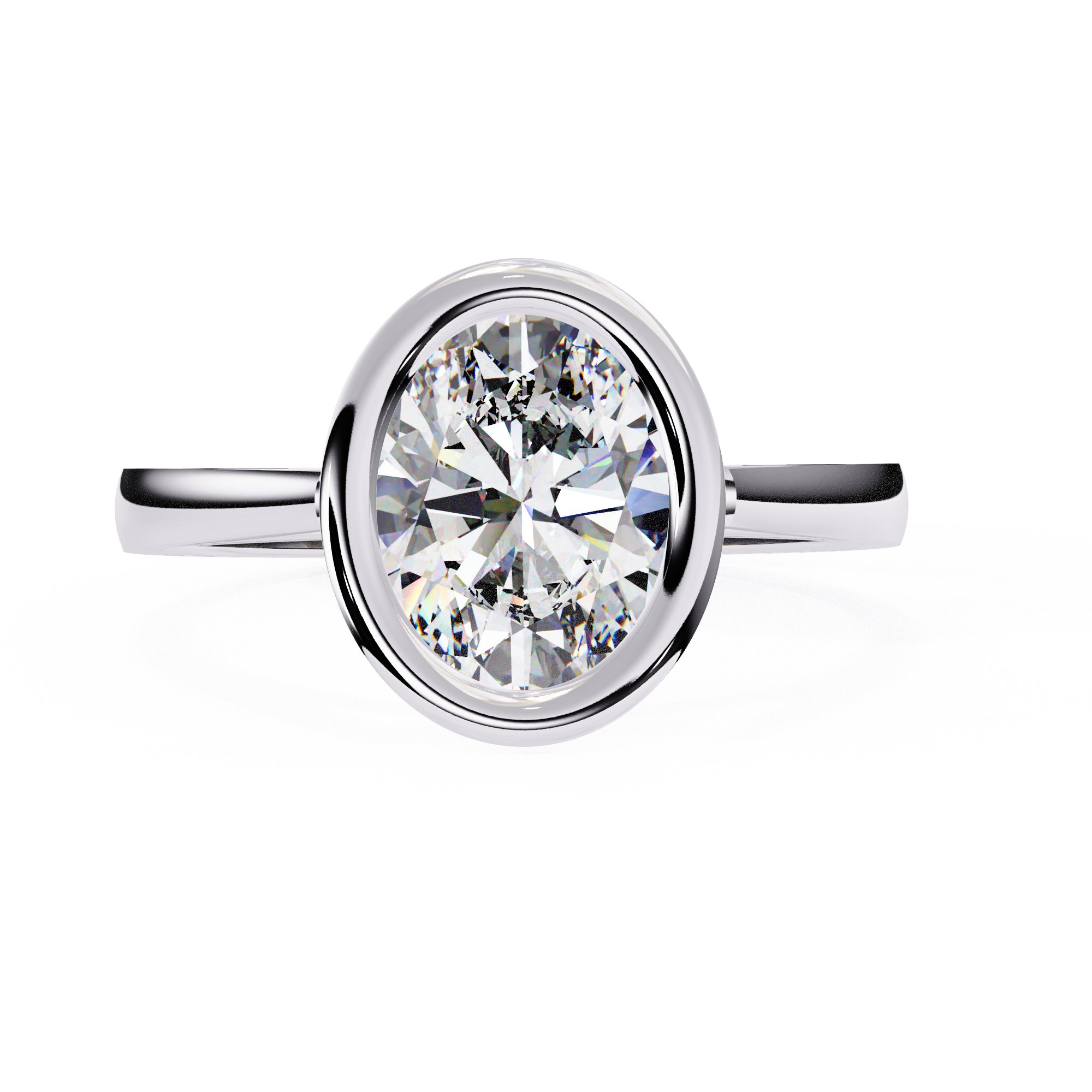 Classic Bezel-Set Diamond Ring