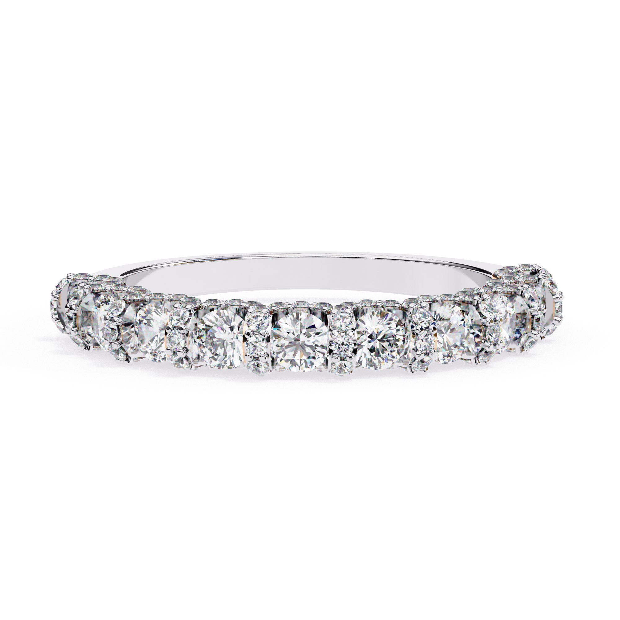 Round diamond eternity band