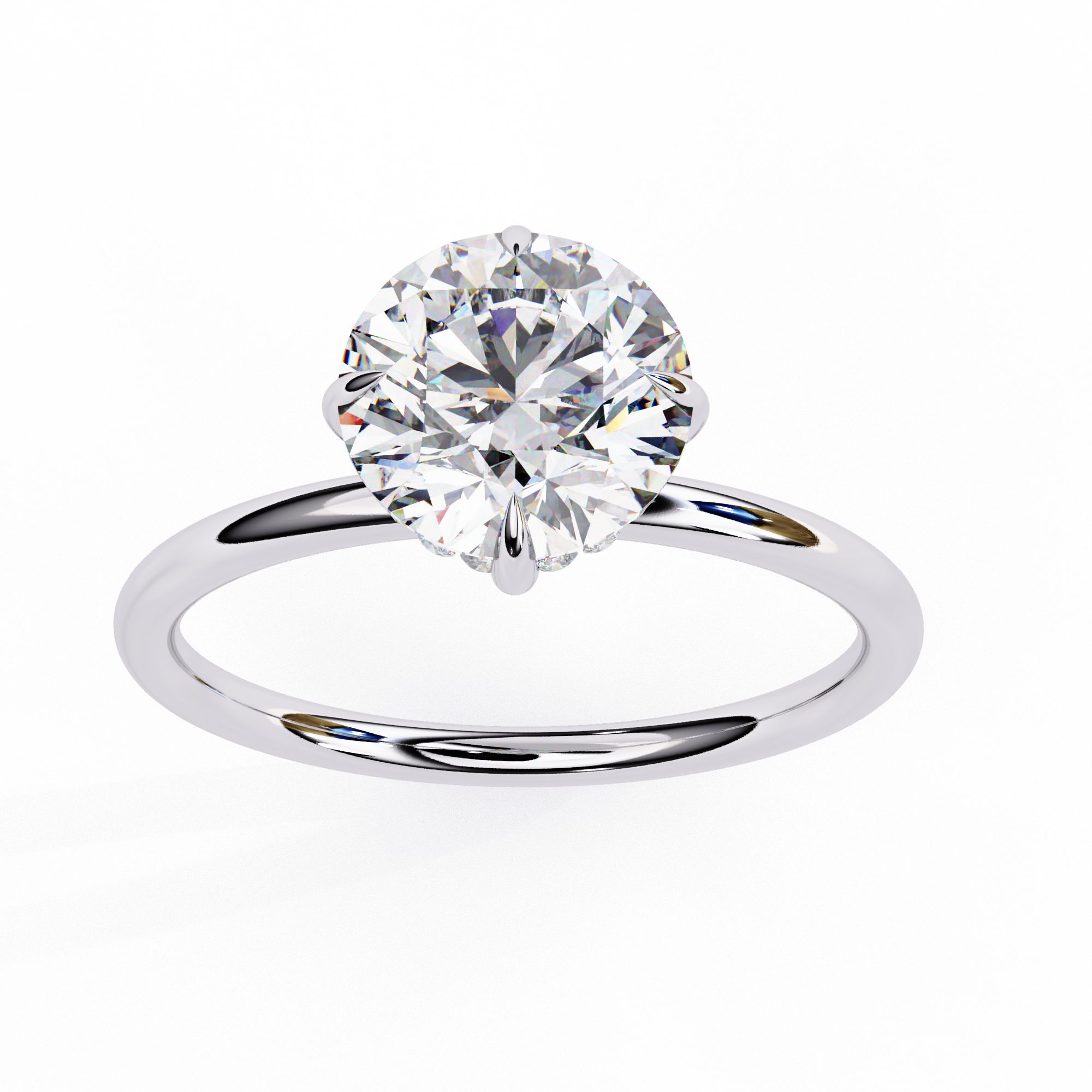 Elegant Solitaire Diamond Engagement Ring