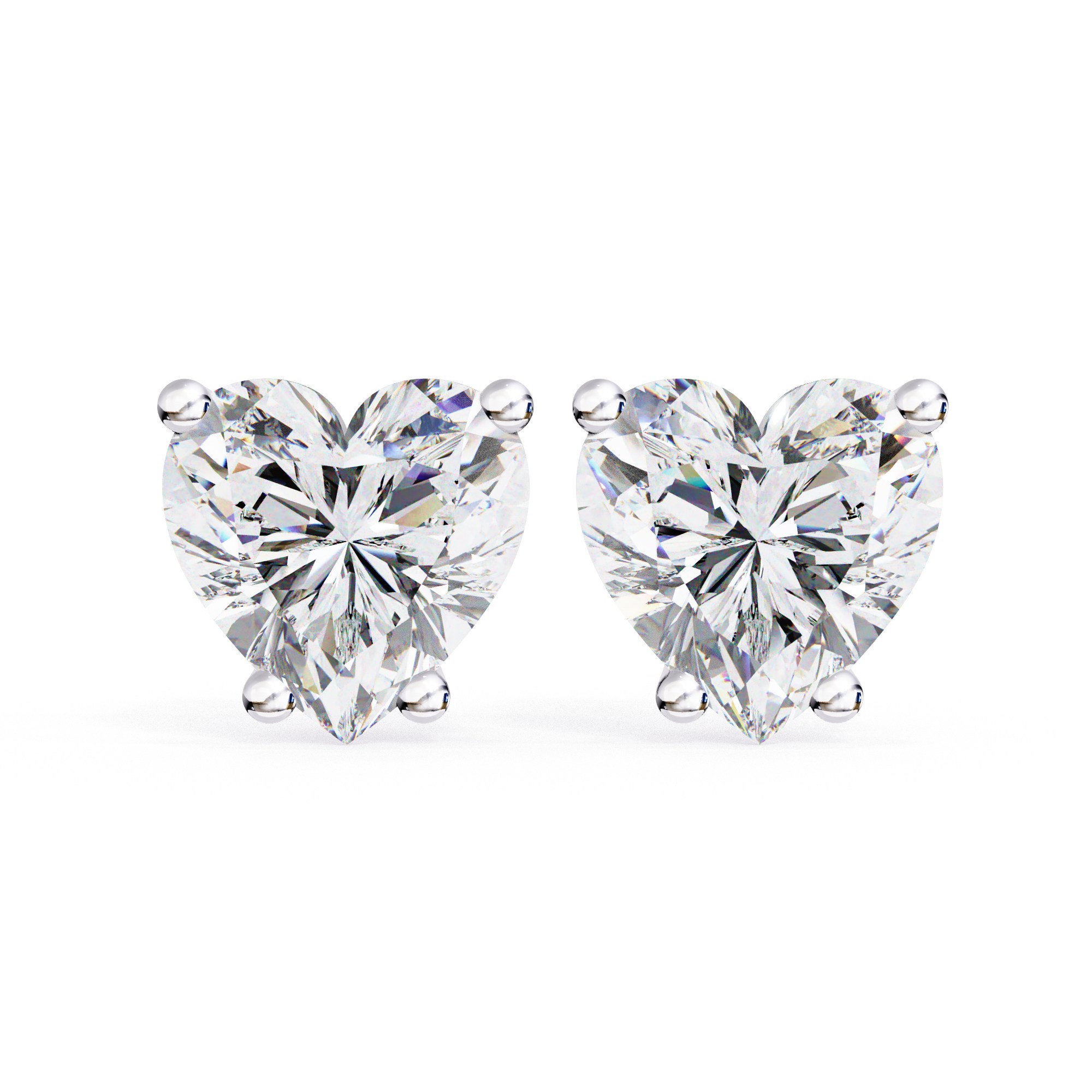 Heart Diamond Studs Earrings
