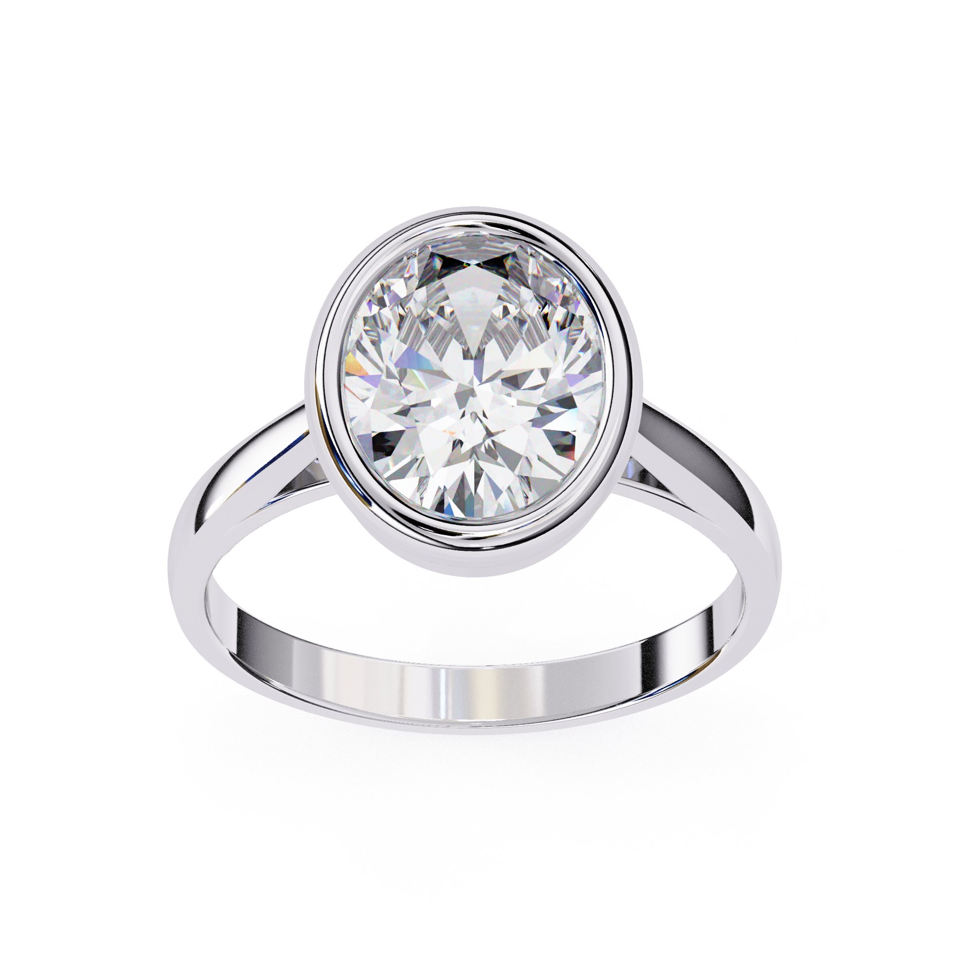 Classic Bezel-Set Diamond Ring