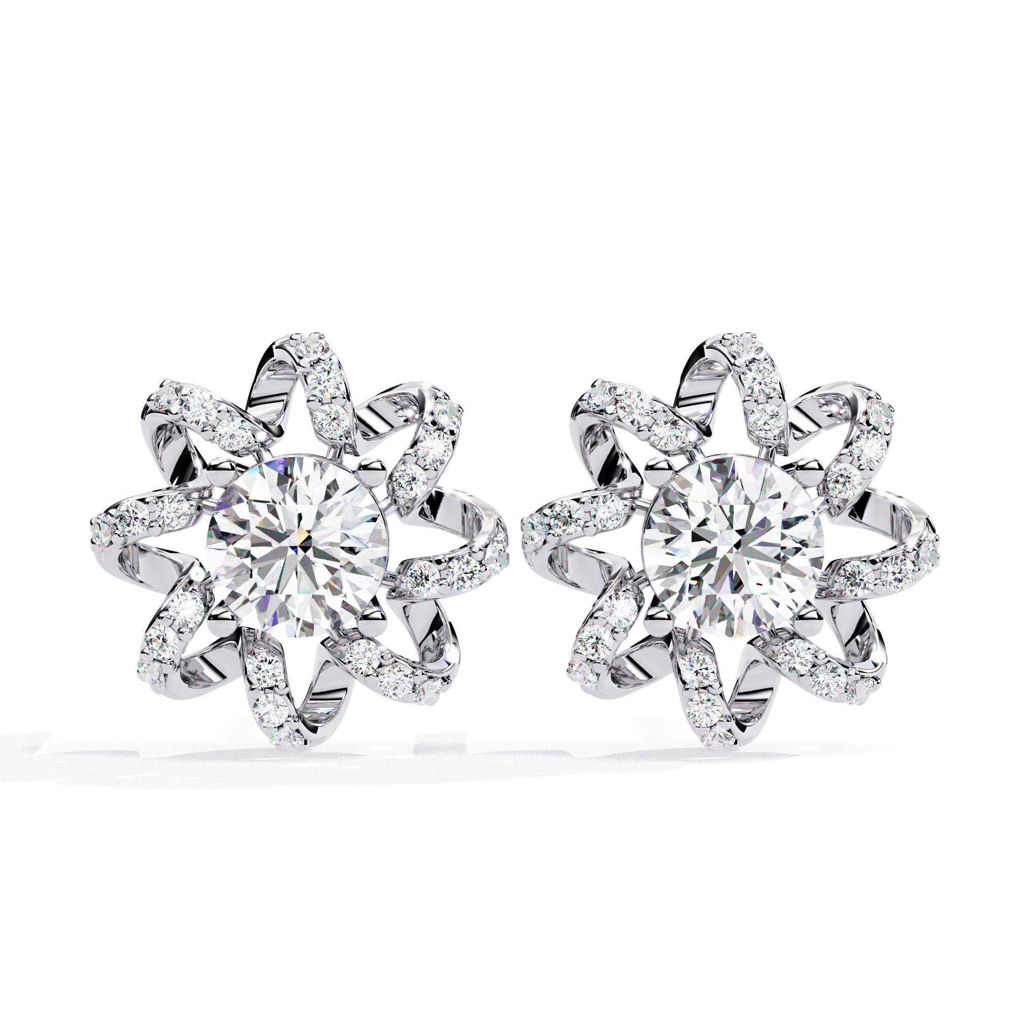 Elegant diamond studs earrings 